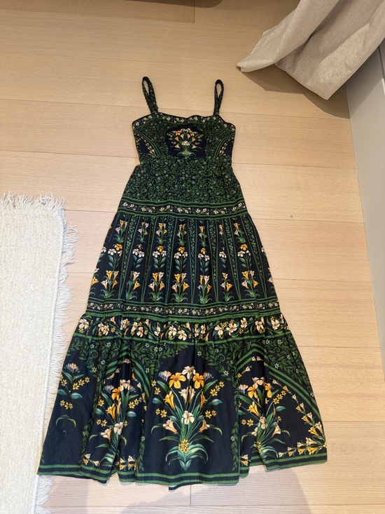 Dresses & Skirts - Floral Green & Black Sleeveless A-Line Dress
